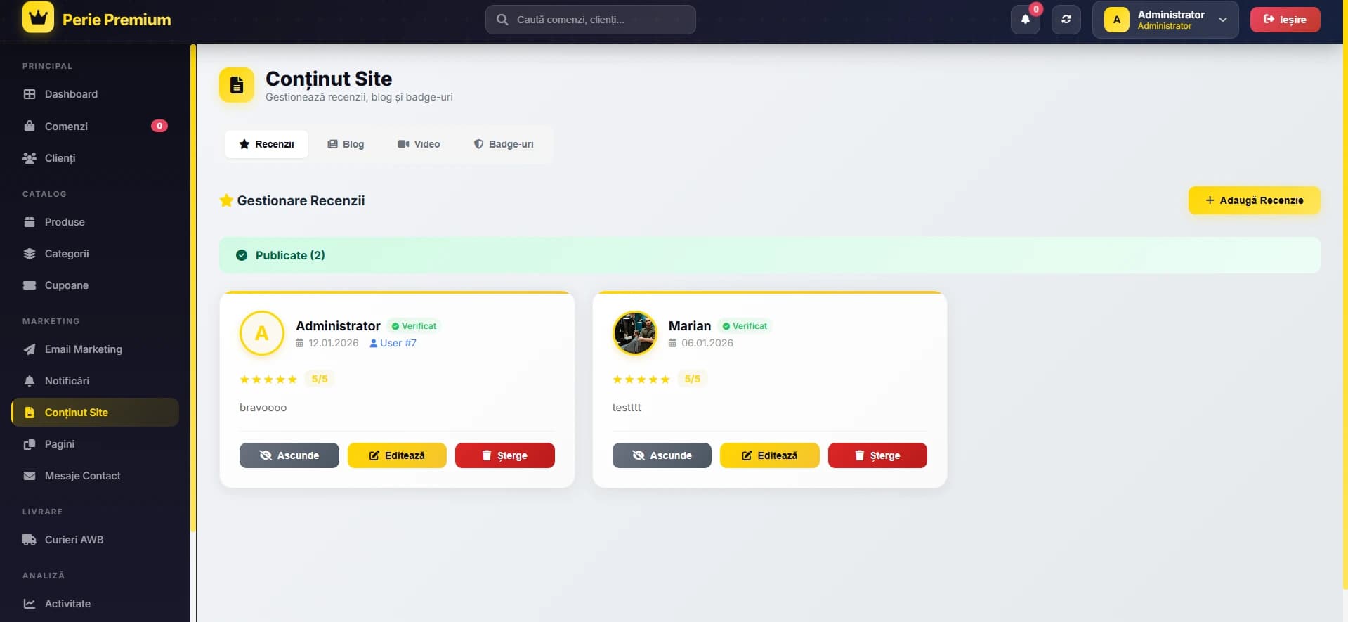 Magazin premium — WooCommerce — captură 7